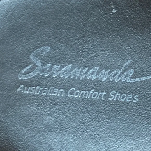 Saramanda sheep skin leather Slide Sandals black 11 display picture 1